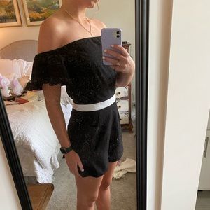 About us strapless romper